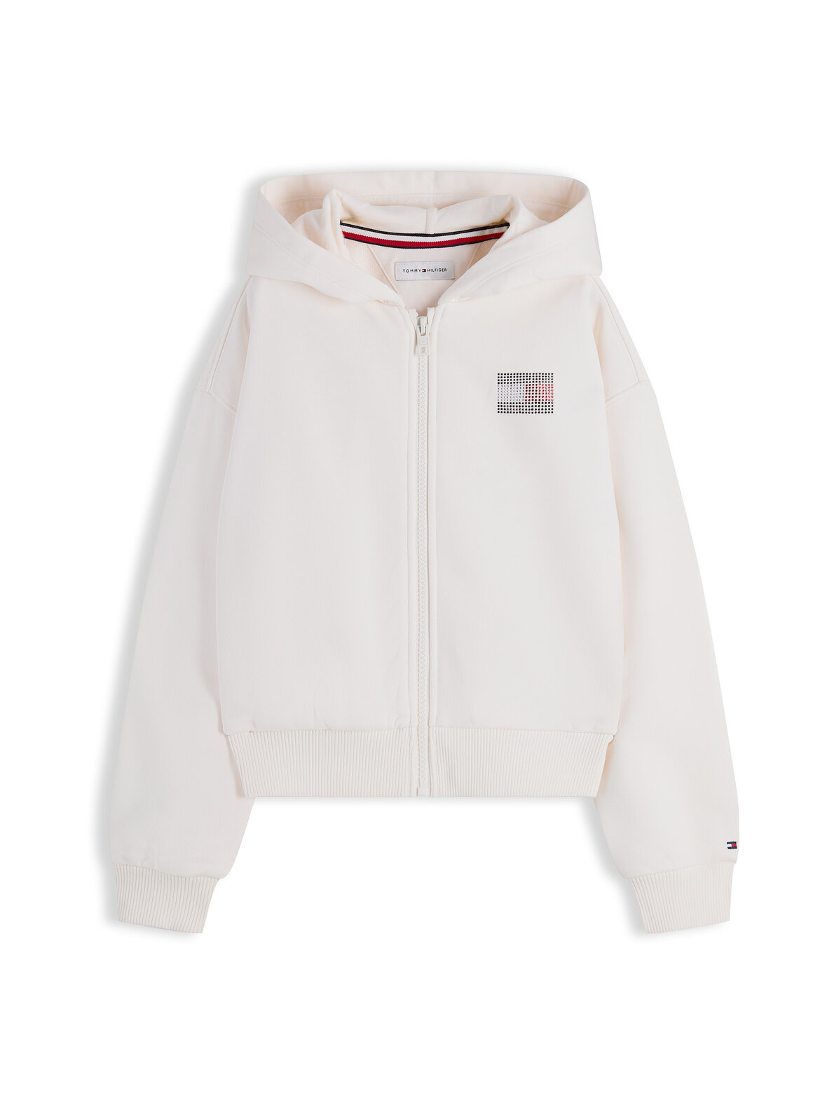 Tommy Rhinestone Zip -hupparitakki