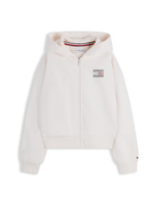 Tommy Hilfiger - Tommy Rhinestone Zip jaka ar kapuci - YBH ANCIENT WHITE | Stockmann