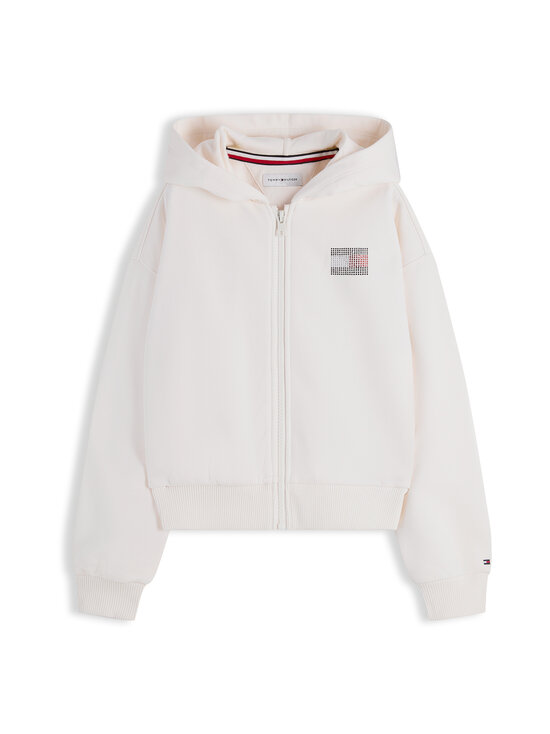 Tommy Hilfiger - Tommy Rhinestone Zip jaka ar kapuci - YBH ANCIENT WHITE | Stockmann - photo 1