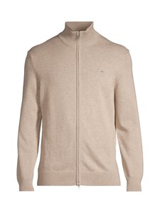 GANT - Kardigan Casual Cotton Zip - 295 DK. SAND MELANGE | Stockmann