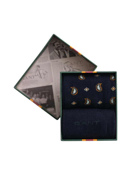 GANT - Paisley-sukat 2-pack, lahjapakkaus - 410 MARINE | Stockmann - photo 1