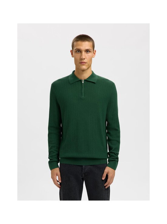Selected - Kootud polosärk SlhCran Structure - DARK GREEN | Stockmann - photo 3