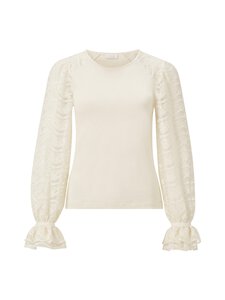 rich & royal - Lace Mat Mix -pusero - 113 PEARL WHITE rich & royal - Lace Mat Mix -pusero - 113 PEARL WHITE | Stockmann