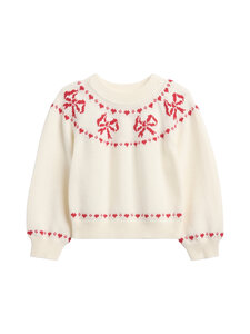 GAP - Cotton Crew Novelty -neulepaita - IVORY FROST BOW | Stockmann
