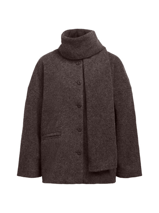 Object - ObjMaise Scarf -takki - SEAL BROWN DETAIL:MELANGE | Stockmann - photo 1