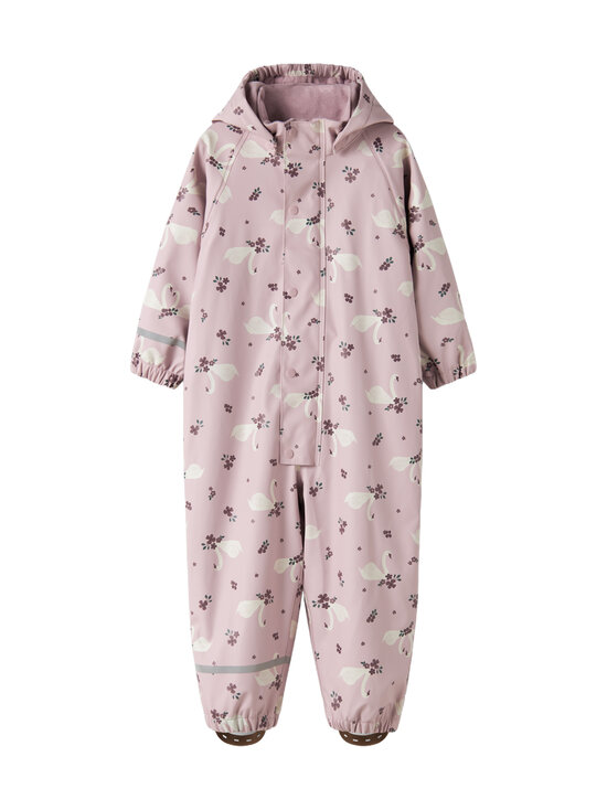 Name It - NmfDry10 Rain Suit Fleece -haalari - KEEPSAKE LILAC AOP:SWANS | Stockmann - photo 1