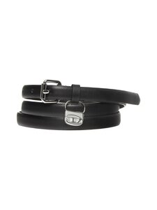 Diesel - Logo B-Charm -nahkavyö - T8013 BLACK | Stockmann