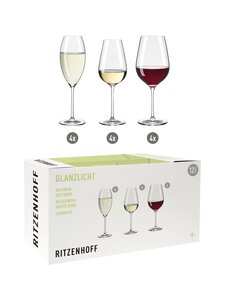 Ritzenhoff - Glanzlicht Wein -viini- ja kuohuviinilasit 12 -pack - CLEAR GLASS | Stockmann