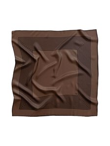 lescarf - Striped-silkkihuivi - BROWN | Stockmann
