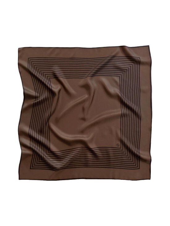 lescarf - Striped-silkkihuivi - BROWN | Stockmann - photo 1