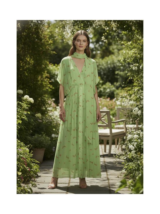 Ganni - Georgette Textured -silkkimekko - ZZ7 SEEDLING | Stockmann - photo 6