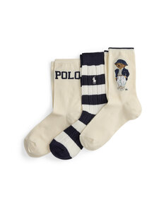 Polo Ralph Lauren - Sokid Crew, 3 paari - 001 IVORY | Stockmann