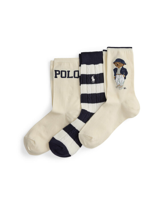 Polo Ralph Lauren - Sokid Crew, 3 paari - 001 IVORY | Stockmann - photo 1