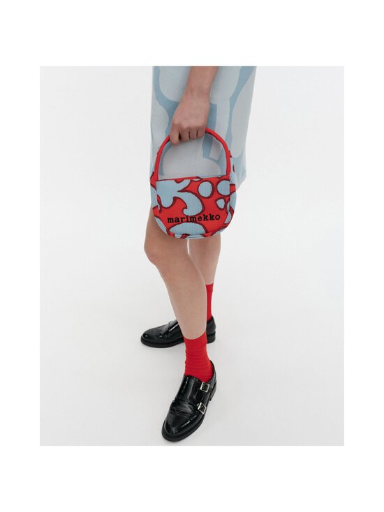 Marimekko - Keidas Knitted Mini Clutch -käsilaukku - 335 LIGHT BLUE, RED | Stockmann - photo 2