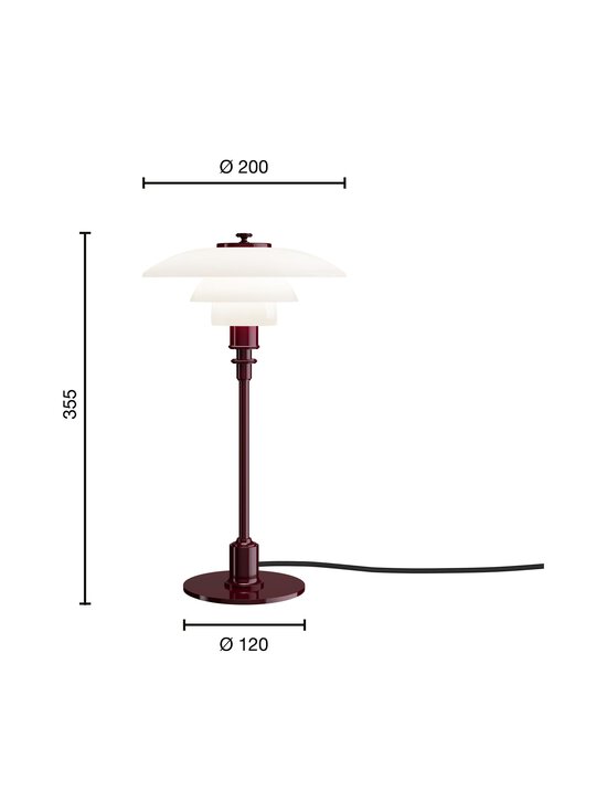 Louis Poulsen - PH 2/1 Burgundy -pöytävalaisin - GLOSSY BURGUNDY | Stockmann - photo 3