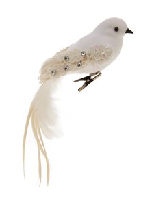 Villa Stockmann - Bird Christmas Clip -kuusenkoriste 17,8 cm - WHITE | Stockmann