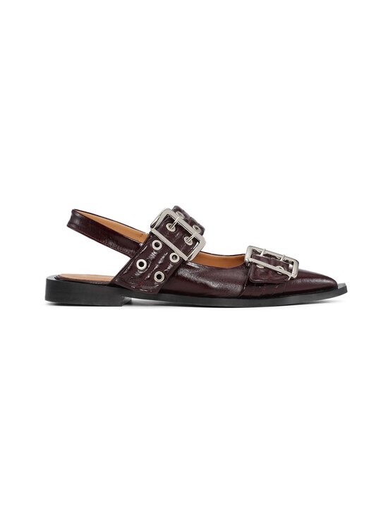 Ganni - Feminine Buckle -ballerinat - 436 BURGUNDY - photo 1 Ganni - Feminine Buckle -ballerinat - 436 BURGUNDY | Stockmann - photo 1
