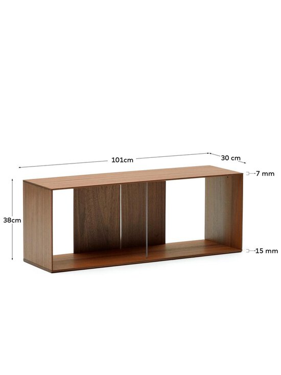 Kave Home - Litto-hyllymoduuli pähkinä suuri / 101 x 38 cm - BROWN | Stockmann - photo 8