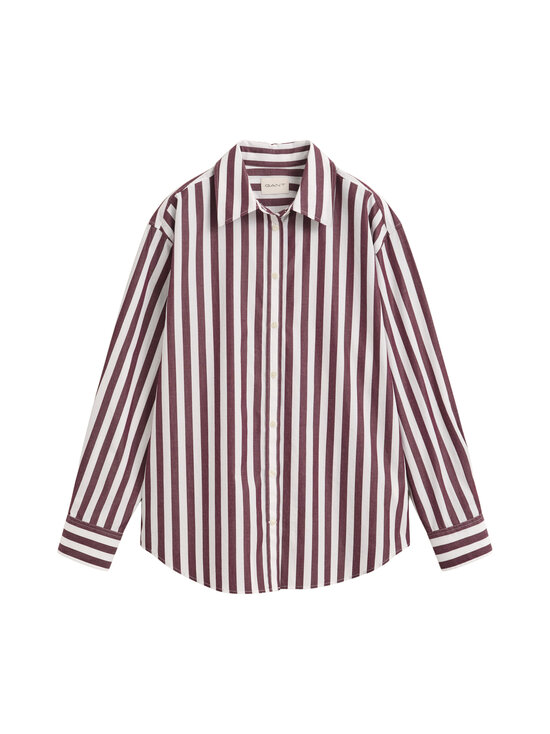GANT - Striped Classic Poplin -paita - 667 DARKENED WINE | Stockmann - photo 1