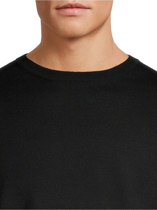 ESSENTIALS by Stockmann - Ethan-merinoneulepaita - BLACK 99072 | Stockmann - photo 4