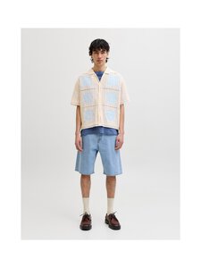 Jack & Jones - JorOrchard Knit - virkattu pikeepaita - DETAIL:CASHMERE BLUE SEA SALT | Stockmann