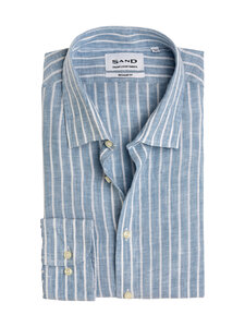 SAND Copenhagen - Linane särk State Soft Modern fit - 550 MEDIUM BLUE | Stockmann