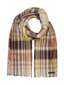 Bugatti - Checked-puuvillahuivi 45 x 185 cm - 870 CHOCOLATE | Stockmann