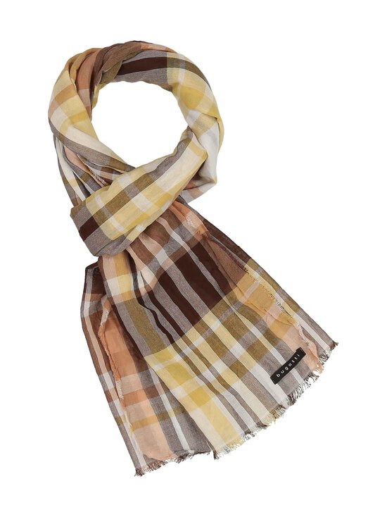 Bugatti - Checked-puuvillahuivi 45 x 185 cm - 870 CHOCOLATE | Stockmann - photo 2