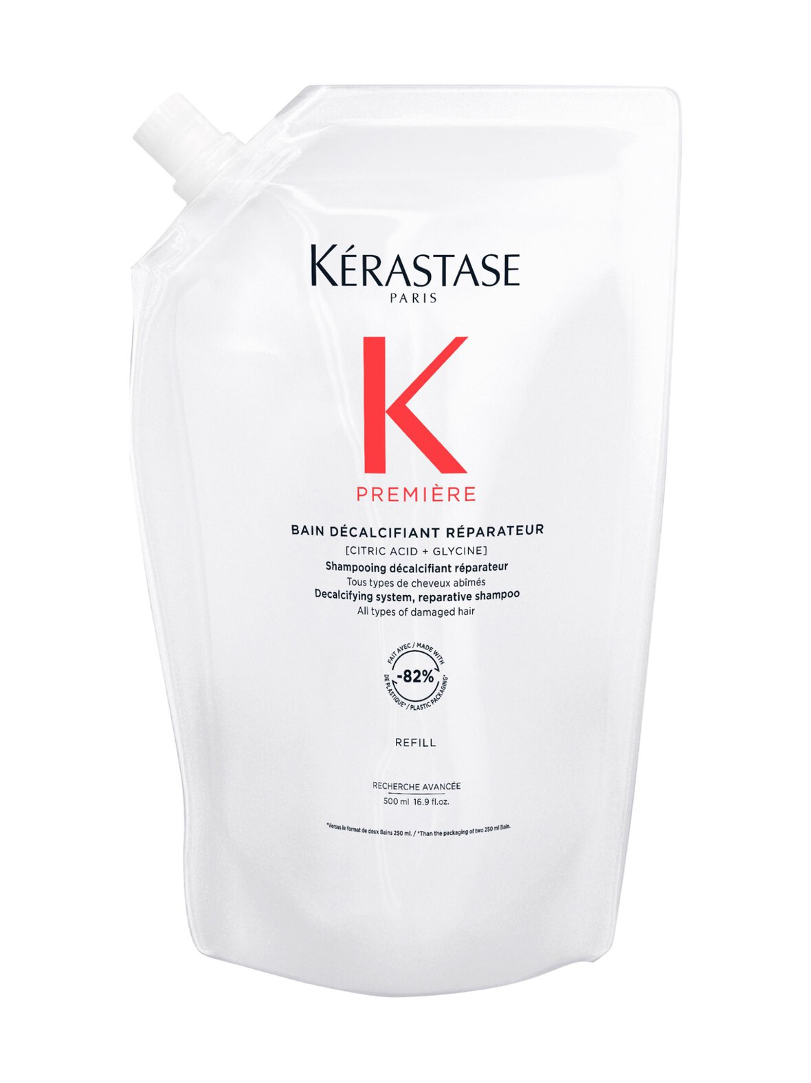 Bain Décalcifiant Réparateur Refil -korjaava shampoo, täyttöpakkaus, 500ml