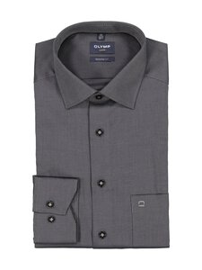 Olymp - Triiksärk Modern Fit Contrast Button - 67 ANTHRAZIT | Stockmann