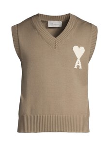 Ami - V-neck-neuleliivi - BEIGE TAUPE/ECRU | Stockmann