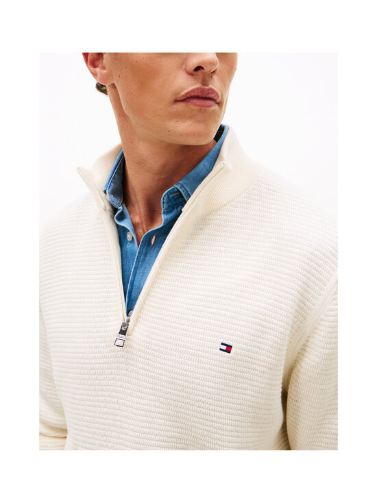 Tommy Hilfiger - Seasonal Structure Zip Mock -neule - Z00 IVORY PETAL | Stockmann - photo 4