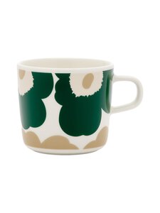 Marimekko - Unikko-kahvikuppi - WHITE, D.GREEN, BEIGE, LT.SAND | Stockmann