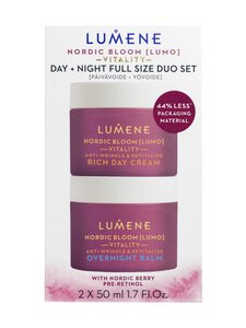 Lumene - LUMO Nordic Bloom Vitality Day + Night Cream Duo Set -tuplapakkaus, 2 x 50 ml Lumene - LUMO Nordic Bloom Vitality Day + Night Cream Duo Set -tuplapakkaus, 2 x 50 ml | Stockmann