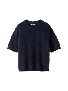 Soft Goat - Harjattu lyhythihainen neule - 10039 NAVY | Stockmann