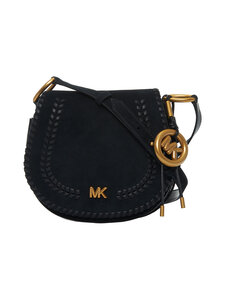 Michael Michael Kors - Josie Medium Saddle Flap Messenger -olkalaukku - 001 BLACK | Stockmann