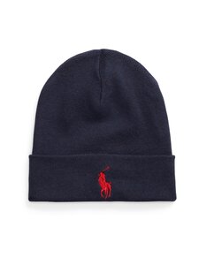 Polo Ralph Lauren - Logo Cotton Beanie - NAVY HEATHER | Stockmann