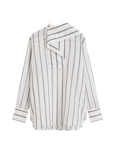 TOTEME - Organza- puuvilla-silkkipaita - WHITE/GREY 240 | Stockmann