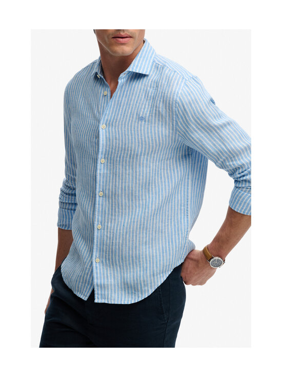Superdry - Riviera-pellavakauluspaita - J9E CLASSIC BLUE STRIPE | Stockmann - photo 3