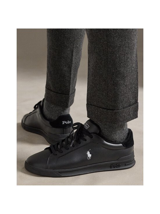 Polo Ralph Lauren - HRT CRT II Zemie ādas sporta apavi - BLACK/SOFT GREY PP | Stockmann - photo 5