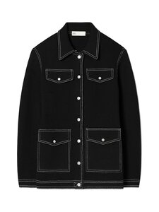 Tory Burch - Topstitch-villainen kevyttakki - BLACK | Stockmann