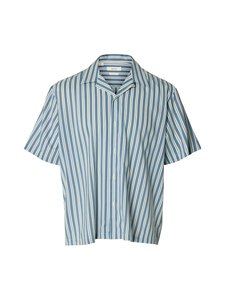 Selected - SlhRlxAir Mix krekls ar īsām piedurknēm - BLUE MIRAGE STRIPES:WHITE | Stockmann