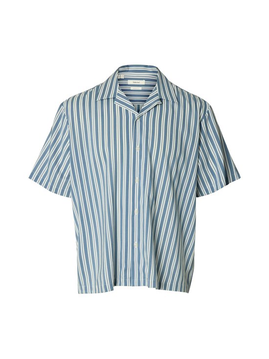 Selected - SlhRlxAir Mix krekls ar īsām piedurknēm - BLUE MIRAGE STRIPES:WHITE | Stockmann - photo 1