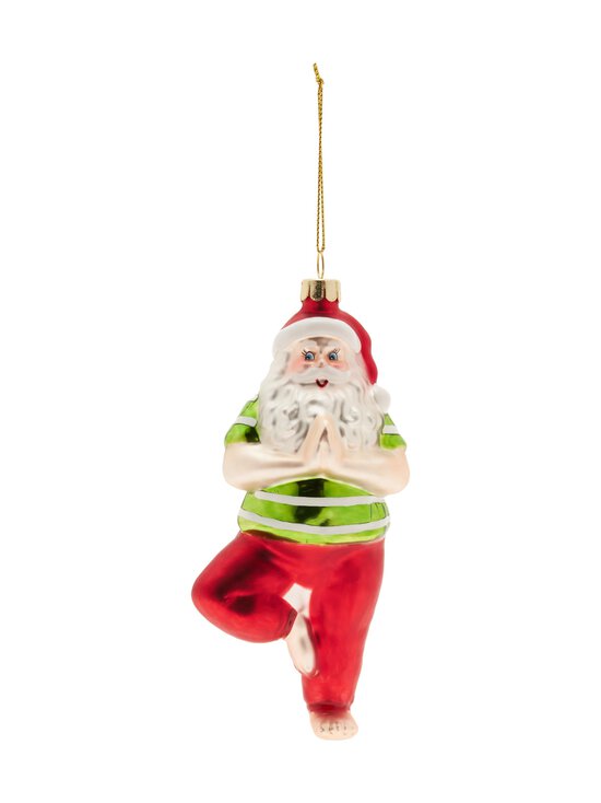 Casa Stockmann - Yoga Santa -kuusenkoriste 14,6 cm - RED/GREEN/WHITE | Stockmann - photo 1