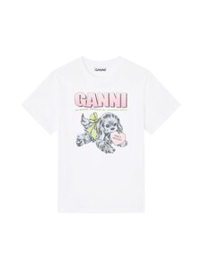 Ganni - Neon Puppy t-paita - 151 BRIGHT WHITE | Stockmann