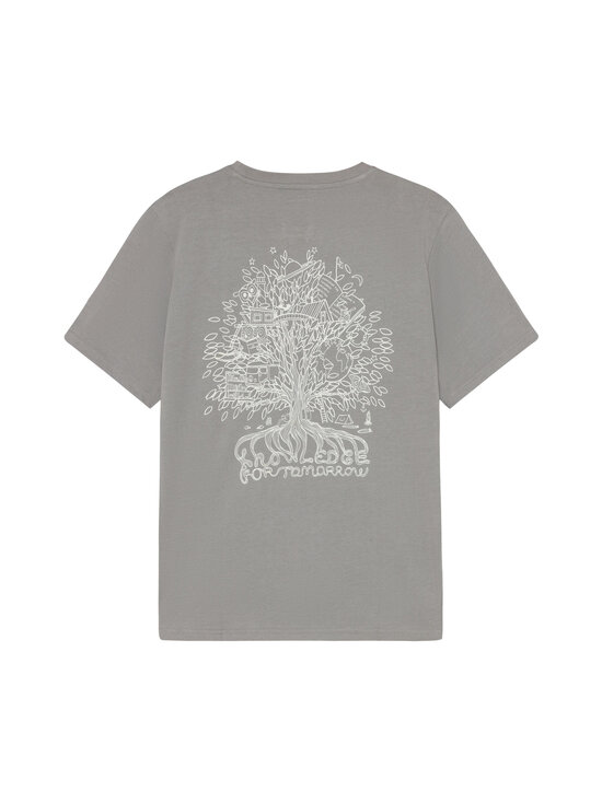 Knowledge Cotton Apparel - Badge t-paita - 1493 ULTIMATE GREY | Stockmann - photo 2
