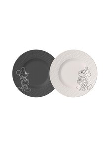 Villeroy & Boch - Manufacture Rock Mickey -posliinilautanen 2 kpl - BLACK | Stockmann