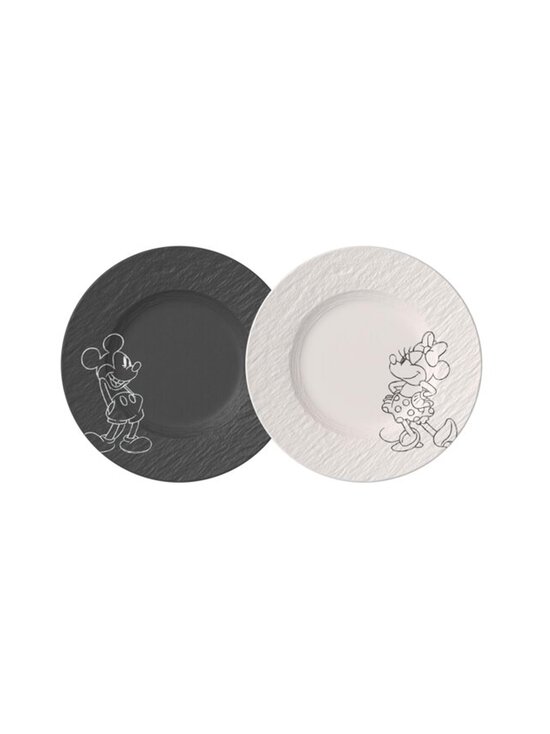 Villeroy & Boch - Manufacture Rock Mickey -posliinilautanen 2 kpl - BLACK | Stockmann - photo 1