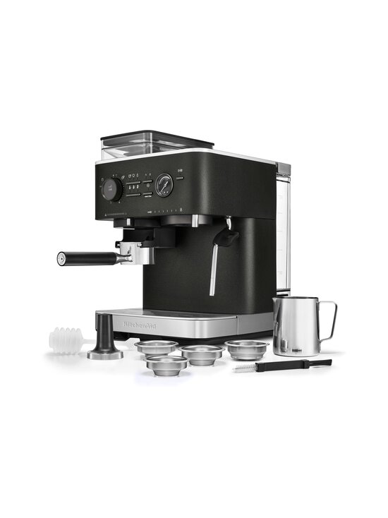 KitchenAid - Semi Auto Espresso KES6551 -puoliautomaattinen espressokone kahvimyllyllä - CAST IRON BLACK - photo 2 KitchenAid - Semi Auto Espresso KES6551 -puoliautomaattinen espressokone kahvimyllyllä - CAST IRON BLACK | Stockmann - photo 2