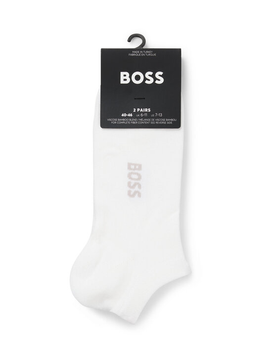 BOSS - Logo Bamboo -sukat 2-pack - 100 WHITE | Stockmann - photo 2
